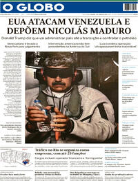 Capa do jornal O Globo 04/01/2026