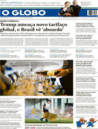 Capa Jornal O Globo