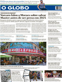 Capa do jornal O Globo 06/03/2026