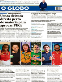 Capa do jornal O Globo 06/10/2026