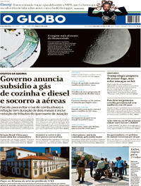 Capa do jornal O Globo 07/04/2026