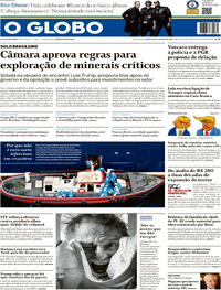 Capa do jornal O Globo 07/05/2026
