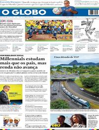 Capa do jornal O Globo 07/06/2026
