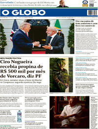 Capa do jornal O Globo 08/05/2026