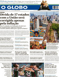 Capa do jornal O Globo 09/02/2026