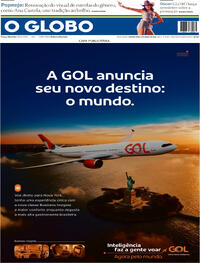 Capa do jornal O Globo 09/03/2026