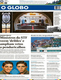 Capa do jornal O Globo 09/05/2026
