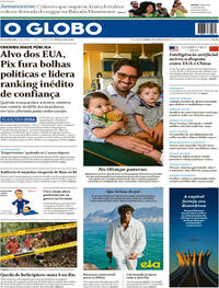 Capa do jornal O Globo 09/08/2026