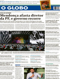 Capa Jornal O Globo