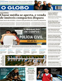 Capa do jornal O Globo 10/08/2026
