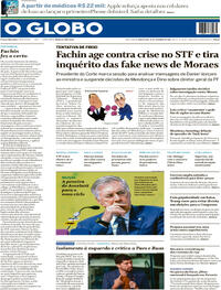Capa O Globo 10/09/2026