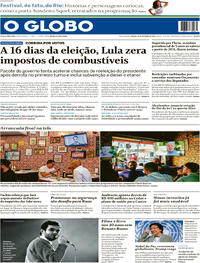 Capa Jornal O Globo