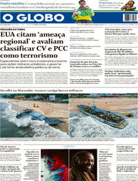Capa do jornal O Globo 11/03/2026