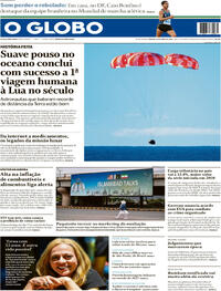 Capa do jornal O Globo 11/04/2026