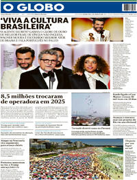 Capa do jornal O Globo 12/01/2026