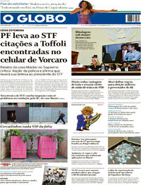 Capa do jornal O Globo 12/02/2026