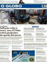 Capa do jornal O Globo 12/08/2026
