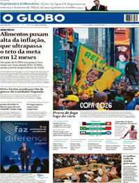 Capa Jornal O Globo