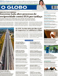 Capa O Globo 14/08/2026
