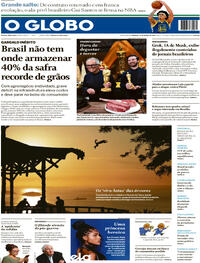 Capa do jornal O Globo 15/03/2026
