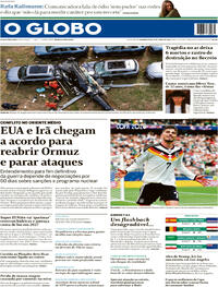 Capa Jornal O Globo