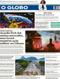 Capa Jornal O Globo