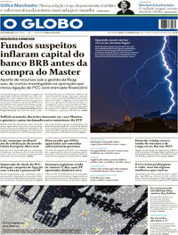 Capa do jornal O Globo 17/01/2026