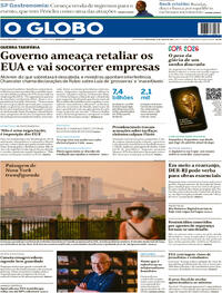 Capa Jornal O Globo