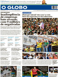 Capa O Globo 17/08/2026