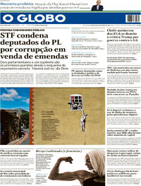 Capa do jornal O Globo 18/03/2026