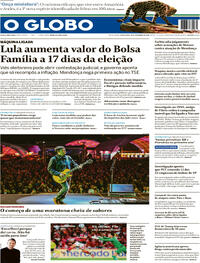 Capa Jornal O Globo