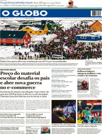 Capa do jornal O Globo 19/01/2026