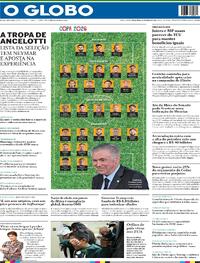 Capa O Globo 19/05/2026