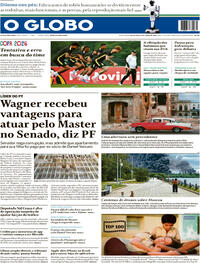 Capa Jornal O Globo