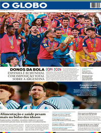 Capa O Globo 20/07/2026
