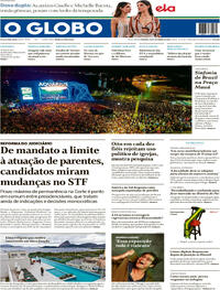Capa Jornal O Globo