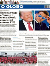 Capa do jornal O Globo 21/01/2026