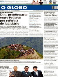 Capa do jornal O Globo 21/04/2026