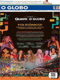 Capa do jornal O Globo 22/02/2026
