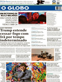 Capa do jornal O Globo 22/04/2026