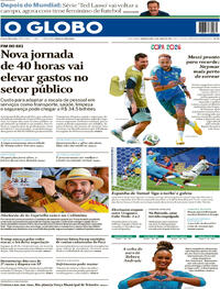 Capa do jornal O Globo 22/06/2026