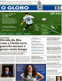 Capa do jornal O Globo 23/06/2026