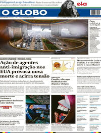 Capa do jornal O Globo 25/01/2026