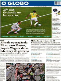 Capa do jornal O Globo 25/06/2026