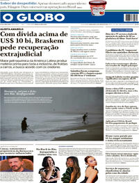 Capa Jornal O Globo