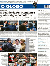 Capa do jornal O Globo 27/02/2026