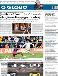 Capa do jornal O Globo 27/03/2026