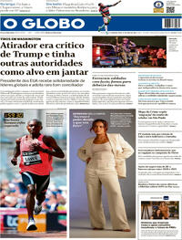 Capa do jornal O Globo 27/04/2026