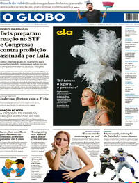 Capa do jornal O Globo 27/09/2026