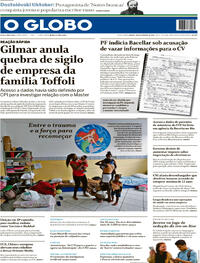 Capa do jornal O Globo 28/02/2026
